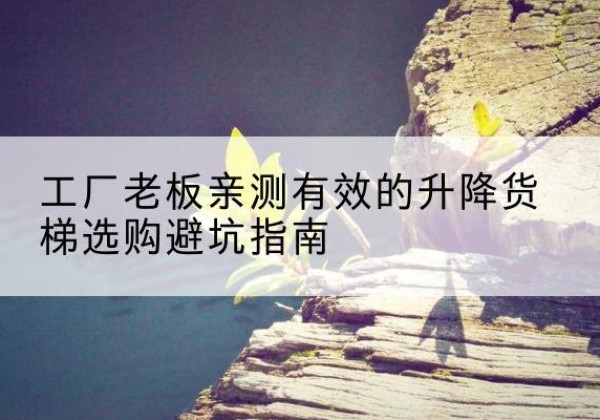 陈巴尔虎旗升降货梯怎么选-工厂老板亲测有效的升降货梯选购避坑指南